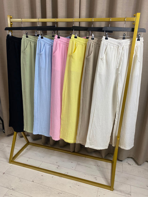 Kaisy Cotton Cheesecloth Trousers