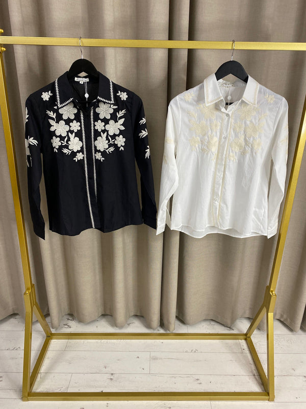 Danuelle Embroidered Cotton Shirt