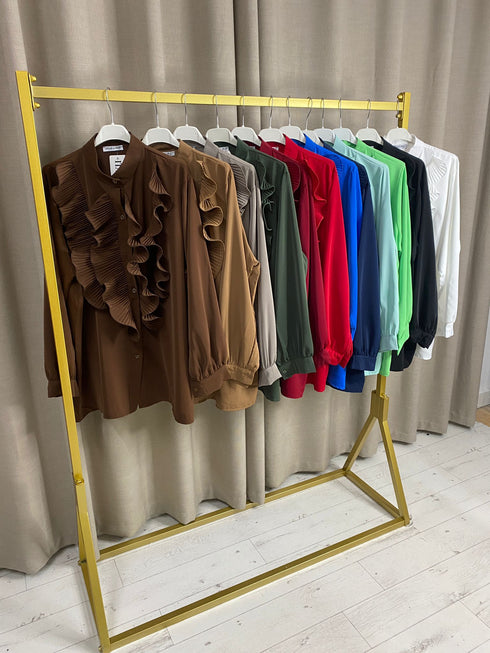 Bianca Plus Ruffle Frill Long Sleeve Shirt