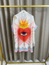 Maici Linen Printed Oversized Shirt