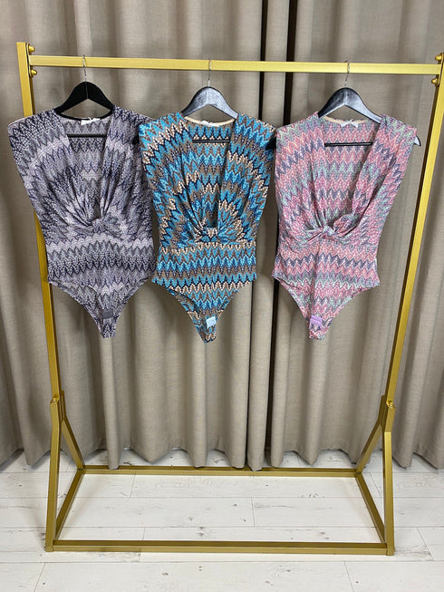 Kiyanna Aztec Print Sleeveless Bodysuit