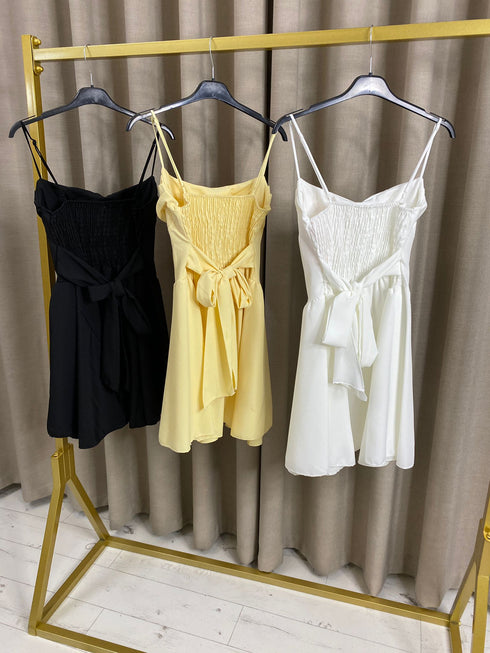 Kali-Marie Cowl Neck Tie Back Mini Dress
