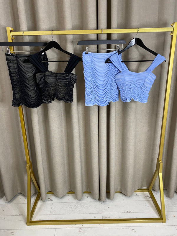 Aizha Mesh Bustier Top Co Ord