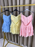 Maizi Tiered Bustier Strappy Tie Back Dress