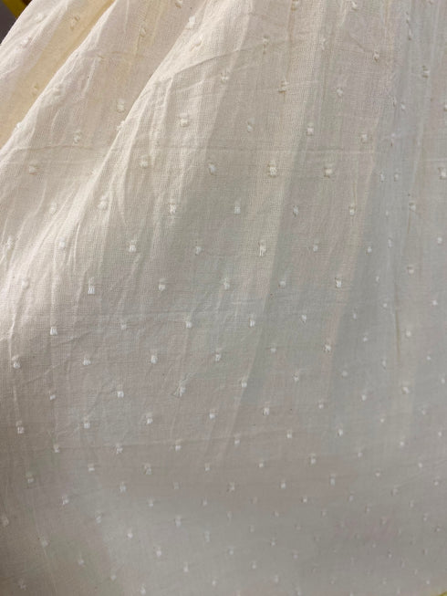 Sharren Embellished Ruffle Sleeves Cotton Dress
