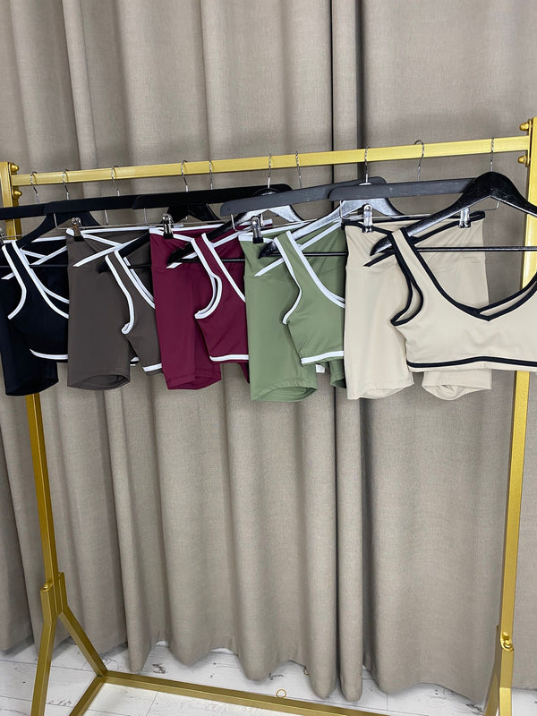 Reyya Contrast Trim Gym Co Ord