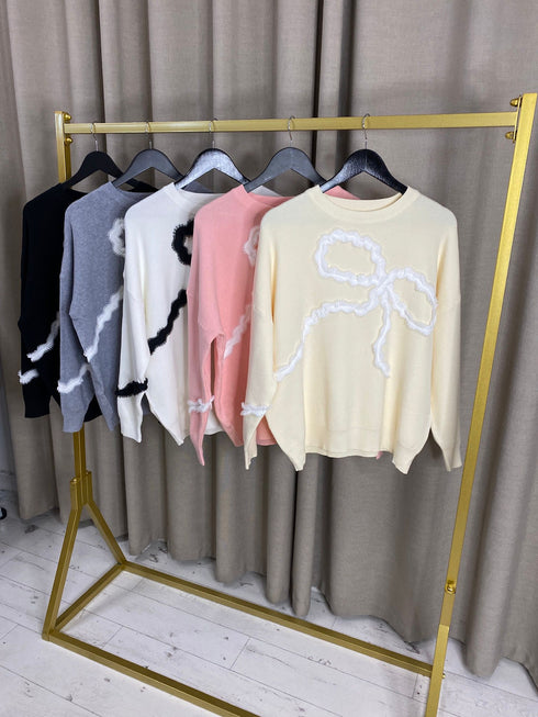 Sharlean Bow Detail Knitted Jumper