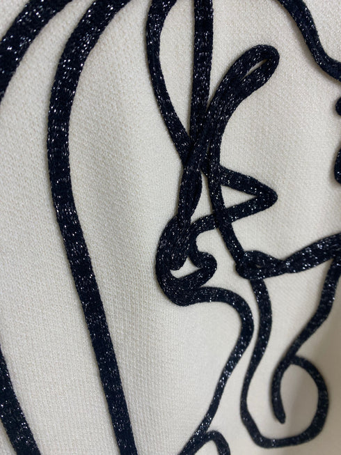 Azanna Embroidered Face Luxury Knit Jumper