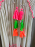 Miarose Neon Embellished Tassel Maxi Dress