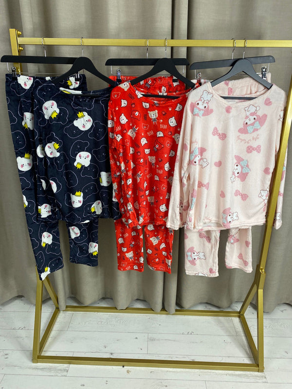Tiaami Fleece Cosy Prints Pyjama