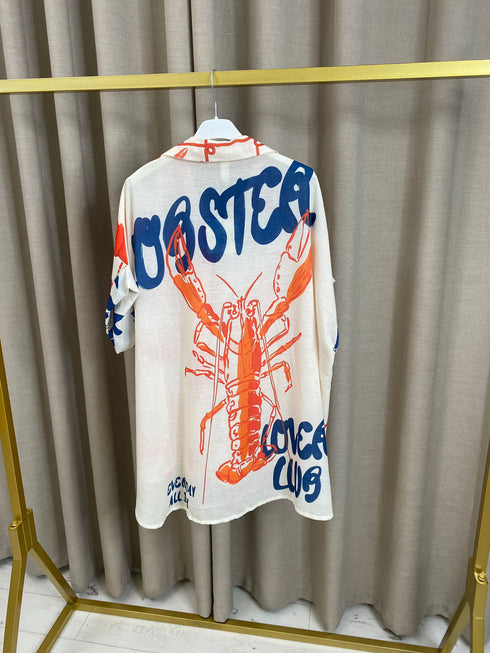 Maraidh Linen Printed Oversized Shirt