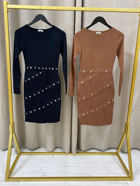 Mornach Mini Knitted Embellished Dress