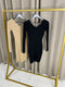Raigain Embellished Back Tie Ribbed Dress
