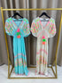 Miarose Neon Embellished Tassel Maxi Dress