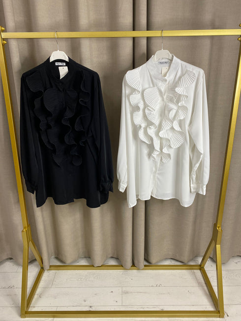 Bianca Plus Ruffle Frill Long Sleeve Shirt