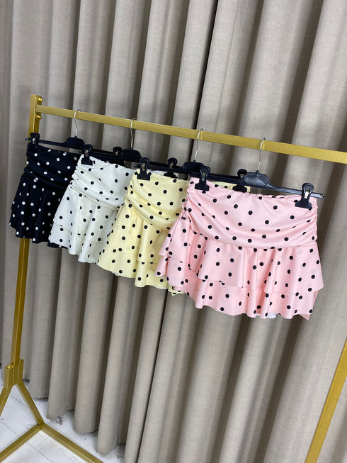 Clairisa Frill Polka Dot Mini Skirt