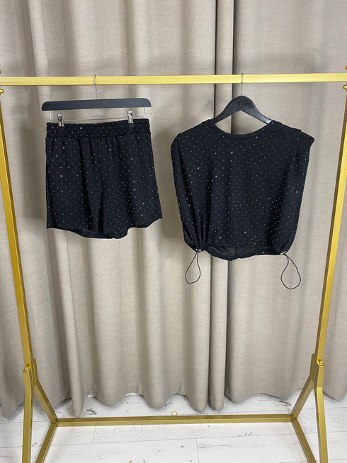 Eirene Embellished Short Co Ord Set