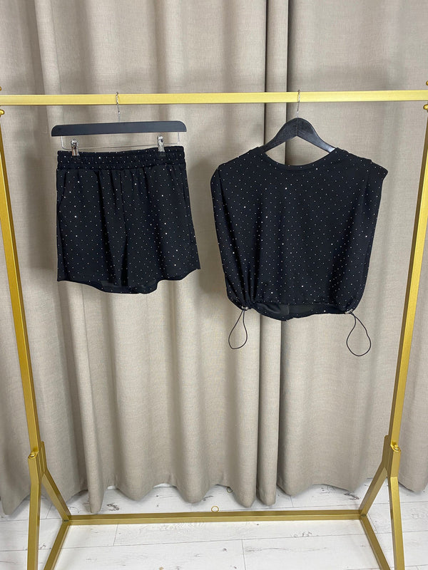 Eirene Embellished Short Co Ord Set