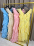 Fina Plunge Neck Tiered Ruffle Maxi Dress