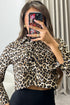 Lillan Leopard Print Cropped Shirt