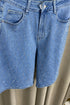 Leanne Rhinestone Embellished Criss Cross Longline Denim Shorts