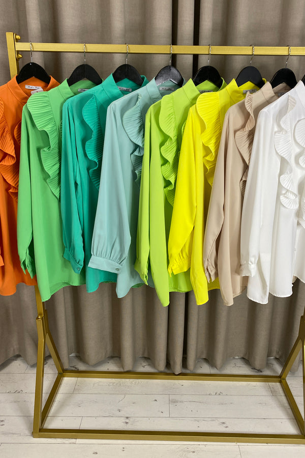 Bianca Plus Ruffle Frill Long Sleeve Shirt