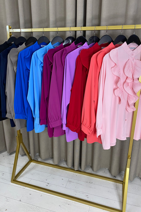 Bianca Plus Ruffle Frill Long Sleeve Shirt