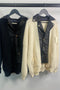 Trixy Faux Leather PU Studded Knit Biker Cardigan Jacket