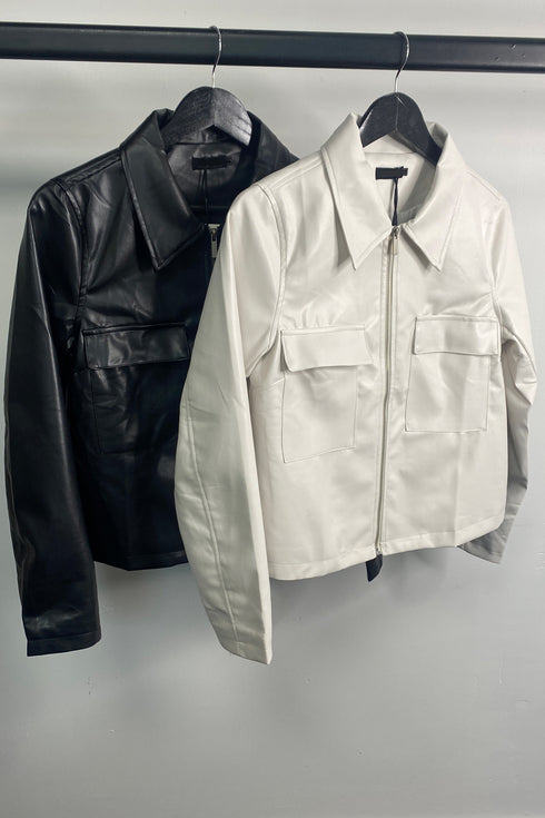 Betty Faux Leather PU Zip Up Jacket