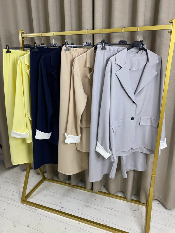 Duska Oversize Fit Button Up Co Ord Set