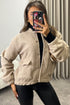 Stassie Teddy Borg Pocket Detail Bomber Jacket