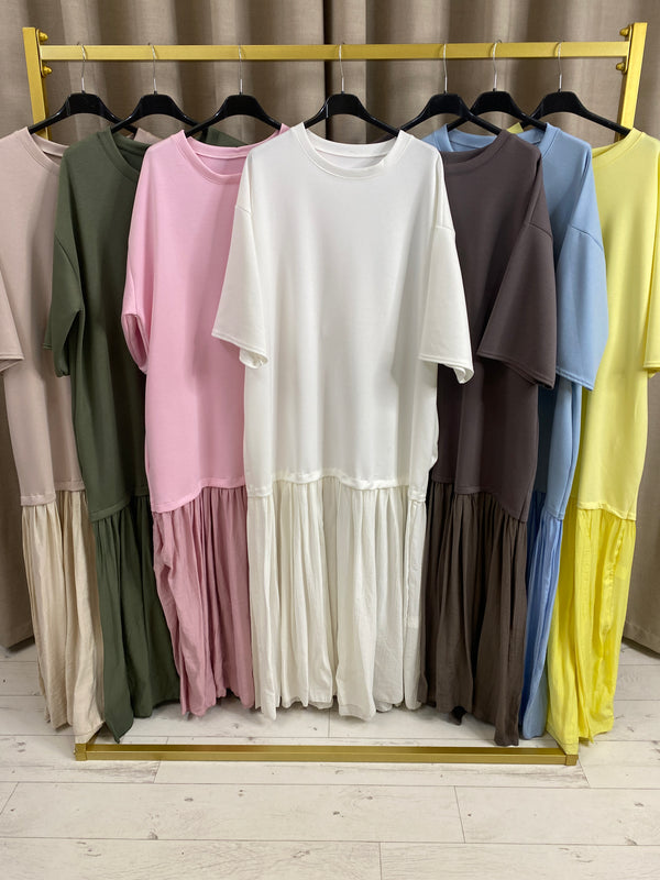 Bella Jersey Top Frill Maxi Dress