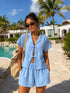 Winielle Tie Silver Lurex Short Co Ord Set