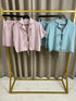 Winielle Tie Silver Lurex Short Co Ord Set