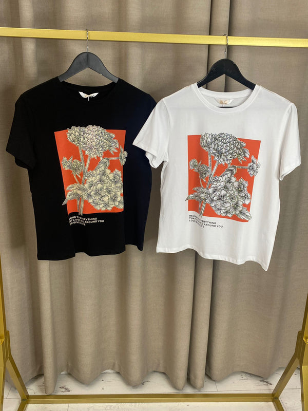 Janannie Diamante Embellished Slogan Graphic Print Oversized T-Shirt