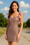 Francess Sequin Tulle Strap Detail Mini Dress