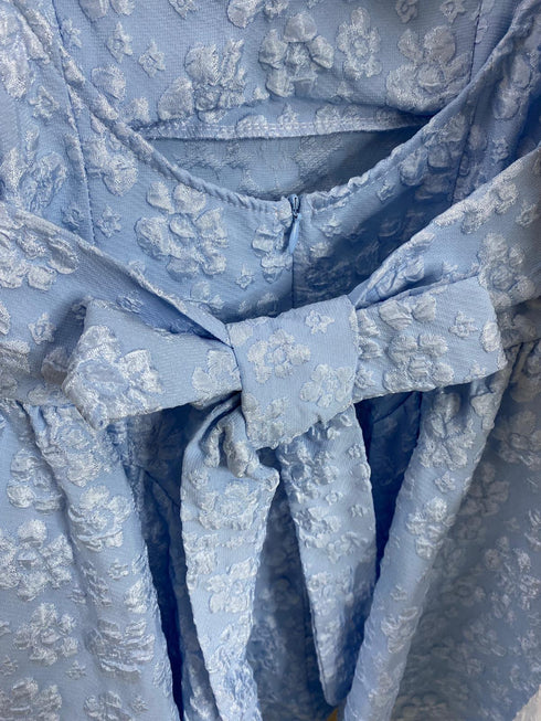 Keara Floral Tie Back Cinched Waist Mini Dress