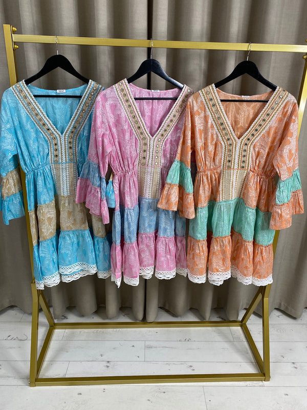 Namrat Embellished Plunge Neck Dress