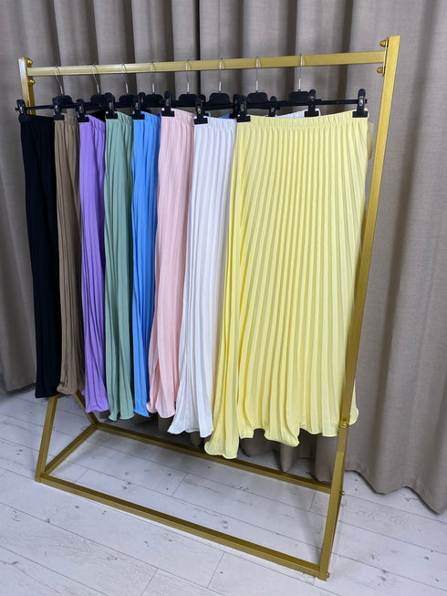 Hilal Plisse Pleated Elasticated Waist Maxi Skirt