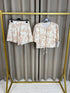 Carris Cow Print Tie Front Top and Shorts Co-Ord Set