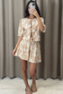 Carris Cow Print Tie Front Top and Shorts Co-Ord Set