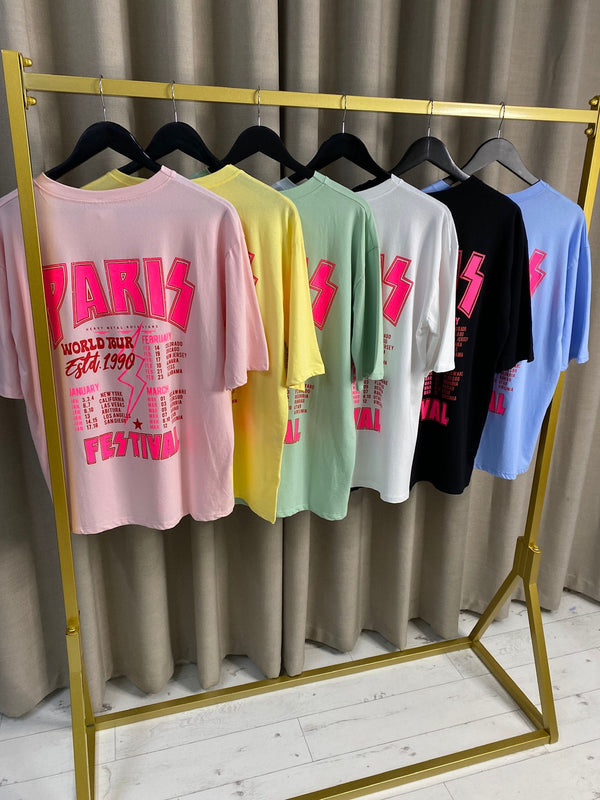 Katharine Cotton Paris Slogan Detail T-Shirt