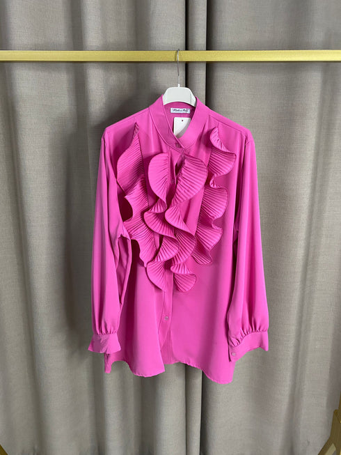 Bianca Plus Ruffle Frill Long Sleeve Shirt