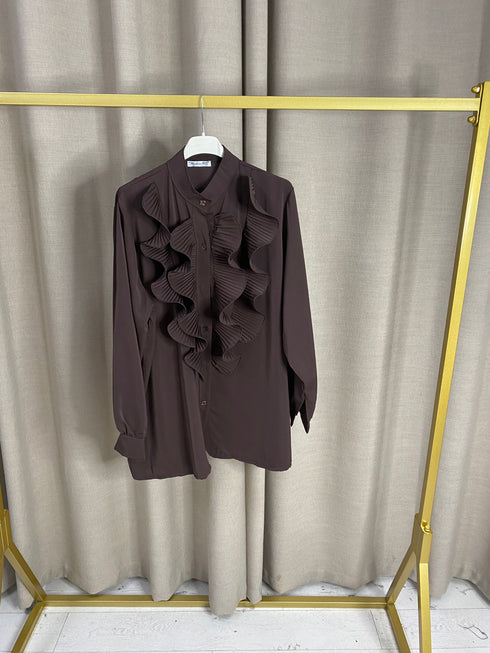 Bianca Plus Ruffle Frill Long Sleeve Shirt