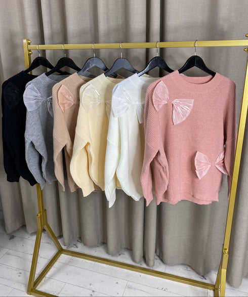 Zuzana Bows Detail Knitted Jumper