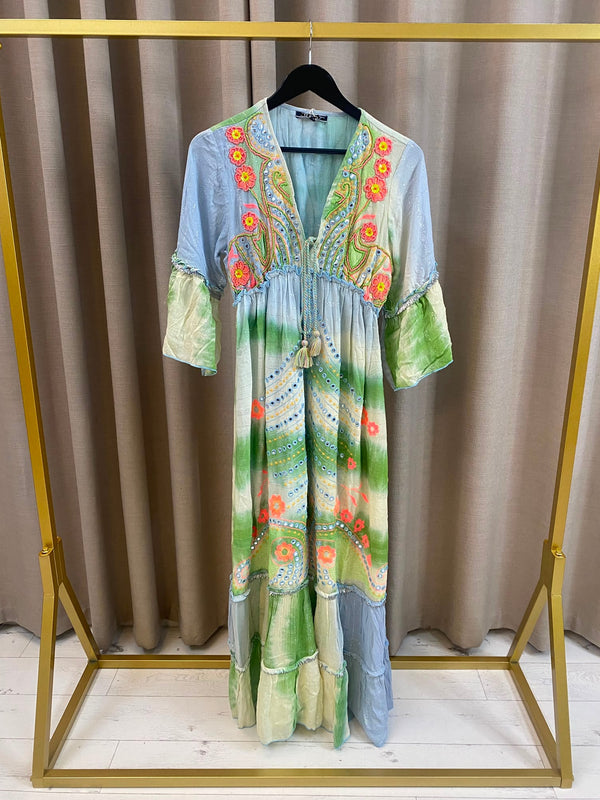 Gaitlin Embellished Tassel Maxi Dress