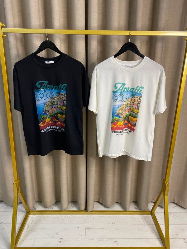 Coylah Amalfi Coast Graphic Cotton T-Shirt