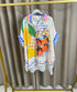 Ferdosh Linen Printed Oversized Shirt