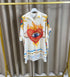 Carisen Linen Printed Oversized Shirt