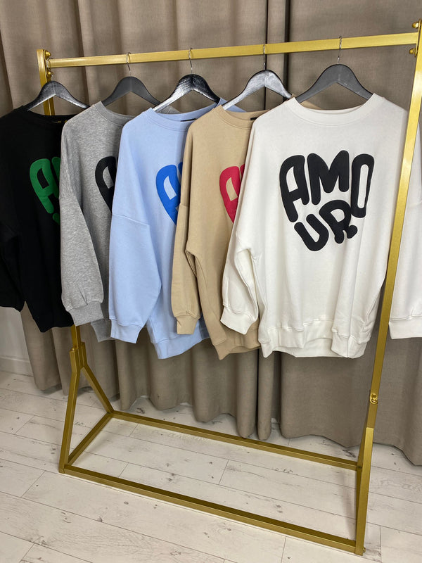 Erin-Louise Amour Slogan Oversized Sweatshirt